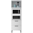 Ver imagem 5 de Torre Quente 1 Porta 2 Gavetas 222x70 Cm Mdf Cz3306 Branco Tecno Mobili