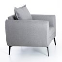 Ver imagem 5 de Poltrona Valência Decorativa Tecido Linho Almofada no Encosto Pés Aço Preto Epóxi Poltronas do Sul