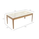Ver imagem 5 de Conjunto Mesa de Jantar Mira com 8 Cadeiras em Madeira Maciça e Tampo com Vidro Nature/Off White/Fendi