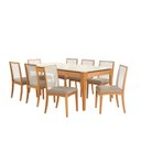 Ver imagem 2 de Conjunto Mesa com 8 Cadeiras Madeira Maciça Tampo em Mdf e Vidro Temperado Mira