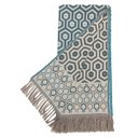 Ver imagem 2 de Manta Xale para Sofá Decorativa Luxo Dupla Face Jacquard 1,40x1,70m Ibiza Turquesa
