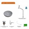 Kit Cuba R35 com Torneira Link 1062 Metal e Válvula Click 1 Polegada e Meia e Sifão Pvc e Flexível C - 3