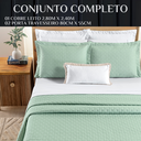 Ver imagem 6 de Conjunto Cama Casal King Size Lory 200 Fios Bordado 100%algodao Verity:verde