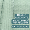 Ver imagem 3 de Conjunto Cama Casal King Size Lory 200 Fios Bordado 100%algodao Verity:verde