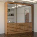 Ver imagem 6 de Guarda-roupa Casal Taylor Premium 3 Portas 9 Gavetas com Espelho Cinamomo - Panorama Móveis