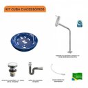 Ver imagem 3 de Kit Cuba R35 com Torneira Link 1062 Metal e Válvula Click 1 Polegada e Meia e Sifão Cromado e Flexív