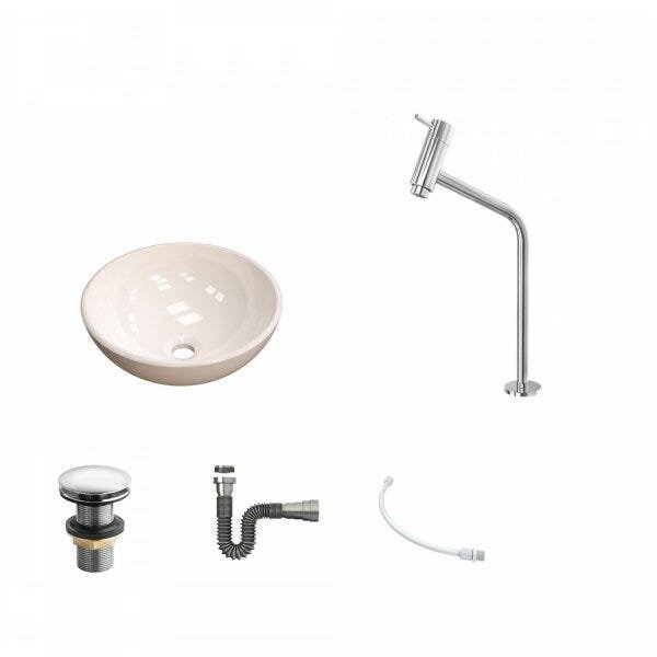 Kit Cuba R35 com Torneira Link 1062 Metal e Válvula Click 1 Polegada e meia e Sifão Cromado e Flexív - 2