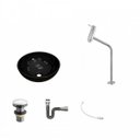 Ver imagem 2 de Kit Cuba R35 com Torneira Link 1062 Metal e Válvula Click 1 Polegada e Meia e Sifão Cromado e Flexív