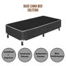 Base Cama Box Solteiro 1,88 X 0,78 X 0,42 Suede Cinza - 2