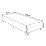 Base Cama Box Solteiro 1,88 X 0,78 X 0,42 Suede Cinza - 3