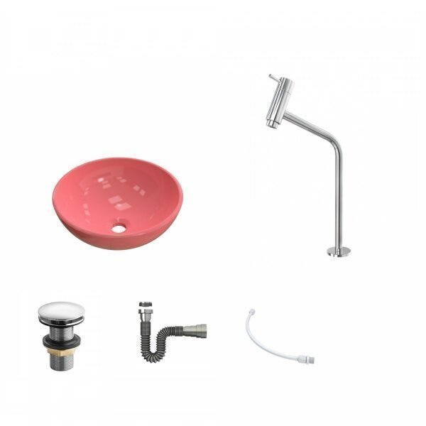 Kit Cuba R35 com Torneira Link 1062 Metal e Válvula Click 1 Polegada e meia e Sifão Cromado e Flexív - 2