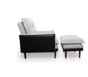 Ver mais imagens de Poltrona Reclinável com Puff Catena Preto Off White - King House