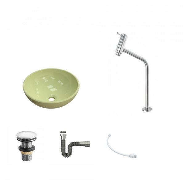 Kit Cuba R35 com Torneira Link 1062 Metal e Válvula Click 1 Polegada e meia e Sifão Cromado e Flexív - 2