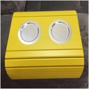 Ver imagem 4 de Kit 02un Esteira Sofá Porta Copo Laqueada Colorida Amarela