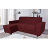 Sofá 3 Lugares Com Chaise 1,88m Orion Veludo Bordô - 2