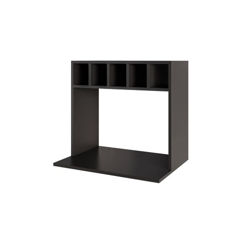 Suporte Lisa para Micro-ondas com Adega Preto - Vallisa Decor