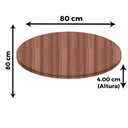 Ver imagem 3 de Tampo Redondo 80 Cm (largura) Pe40 Pandin Mdp 4,00 Cm (altura) Cor Walnut