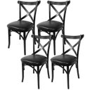 Ver imagem 1 de 4 Cadeiras Estofada X Katrina Madeira Maciça Restaurante Pizzaria Café Bar Boteco