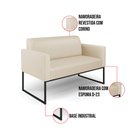 Ver imagem 6 de Sofá Namoradeira Base Industrial Preto Marisa Corino Bege D03 - D'Rossi