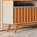 Ver imagem 4 de Rack Ripado para Tv até 55 Polegadas Off White Freijó Turin