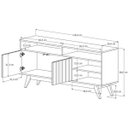 Ver imagem 6 de Rack Ripado para Tv até 55 Polegadas Off White Freijó Turin