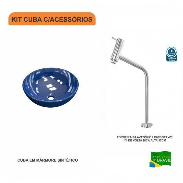 Kit Cuba R35 com Torneira Link 1062 Metal 1/4 Volta Compace - 3