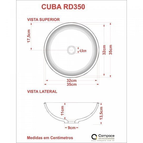 Kit Cuba R35 com Torneira Link 1062 Metal 1/4 Volta Compace - 5