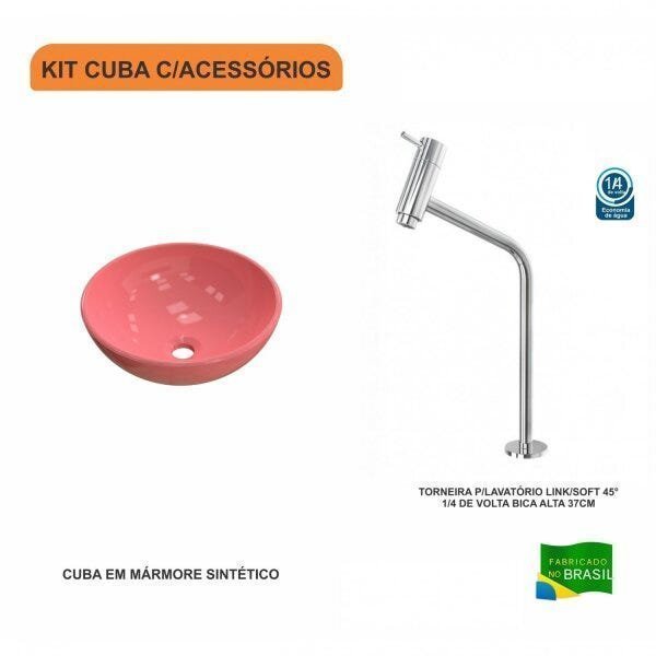 Kit Cuba R35 com Torneira Link 1062 Metal 1/4 Volta Compace - 3