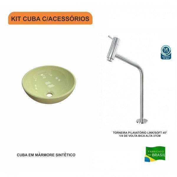 Kit Cuba R35 com Torneira Link 1062 Metal 1/4 Volta Compace - 3