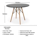 Ver mais imagens de Conjunto Mesa de Jantar Redonda Eiffel Preta 120cm com 6 Cadeiras Itália - Cinza