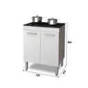 Ver imagem 2 de Balcão de Cozinha para Cooktop 4 Bocas com 2 Portas Nauru Casa Mobília Movelaria
