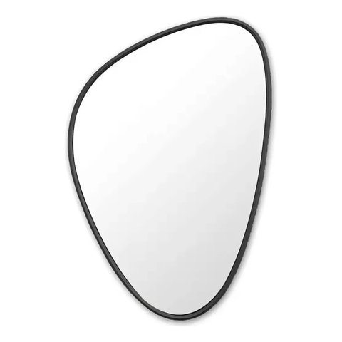 Espelho Orgânico 60x40cm Moldura Abs Preto