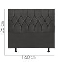 Ver imagem 2 de Cabeceira Estofada Istambul Capitonê 160cm Queen Size Box Quarto Corino Cinza - Gat Magazine