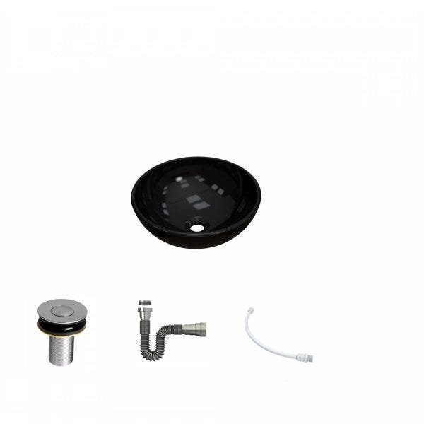 Kit Cuba R35 com Válvula Click 1 Polegada B e Sifão Cromado e Flexível Compace - 2
