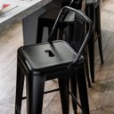 Ver imagem 7 de Banqueta Alta Industrial Preta em Aço 76cm Iron Tolix com Encosto - Decoreshop