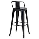 Ver imagem 4 de Banqueta Alta Industrial Preta em Aço 76cm Iron Tolix com Encosto - Decoreshop