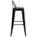 Ver imagem 2 de Banqueta Alta Industrial Preta em Aço 76cm Iron Tolix com Encosto - Decoreshop