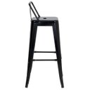 Ver imagem 3 de Banqueta Alta Industrial Preta em Aço 76cm Iron Tolix com Encosto - Decoreshop