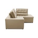 Ver imagem 7 de Sofá de Canto Retrátil e Reclinável com Molas LD 2,50x2,00m Viviane Suede Bege Madelina Decor