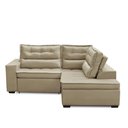 Ver imagem 3 de Sofá de Canto Retrátil e Reclinável com Molas LD 2,50x2,00m Viviane Suede Bege Madelina Decor
