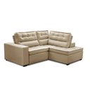 Ver imagem 6 de Sofá de Canto Retrátil e Reclinável com Molas LD 2,50x2,00m Viviane Suede Bege Madelina Decor