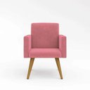 Ver imagem 2 de Poltrona Decorativa Nina Cadeira Escritório Recepção Rosa
