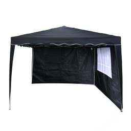 Tenda Gazebo Importway Iwgzap-3Pr 3,00x3,00m Articulado com 2 Paredes Preto - 1