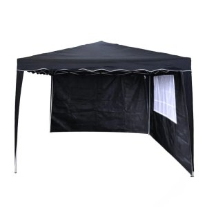 Tenda Gazebo Importway Iwgzap-3Pr 3,00x3,00m Articulado com 2 Paredes Preto