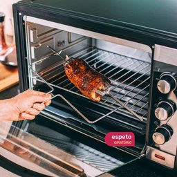Forno Eletrico Moob 60L 1800W Preto Espeto Giratorio 110V - 4
