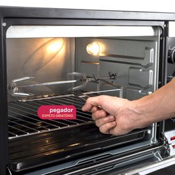 Forno Eletrico Moob 60L 1800W Preto Espeto Giratorio 110V - 5