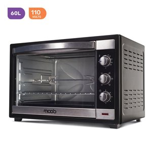 Forno Eletrico Moob 60L 1800W Preto Espeto Giratorio 110V