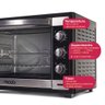 Forno Eletrico Moob 60L 1800W Preto Espeto Giratorio 110V - 3