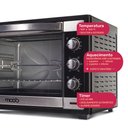 Ver imagem 3 de Forno Eletrico Moob 60L 1800W Preto Espeto Giratorio 110V