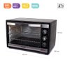 Forno Eletrico Moob 60L 1800W Preto Espeto Giratorio 110V - 2
